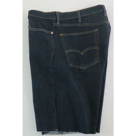 Levi's 511 Men’s Sz 38 Dark Blue Denim Slim Stretch Cut Off Style Shorts - Picture 5 of 6